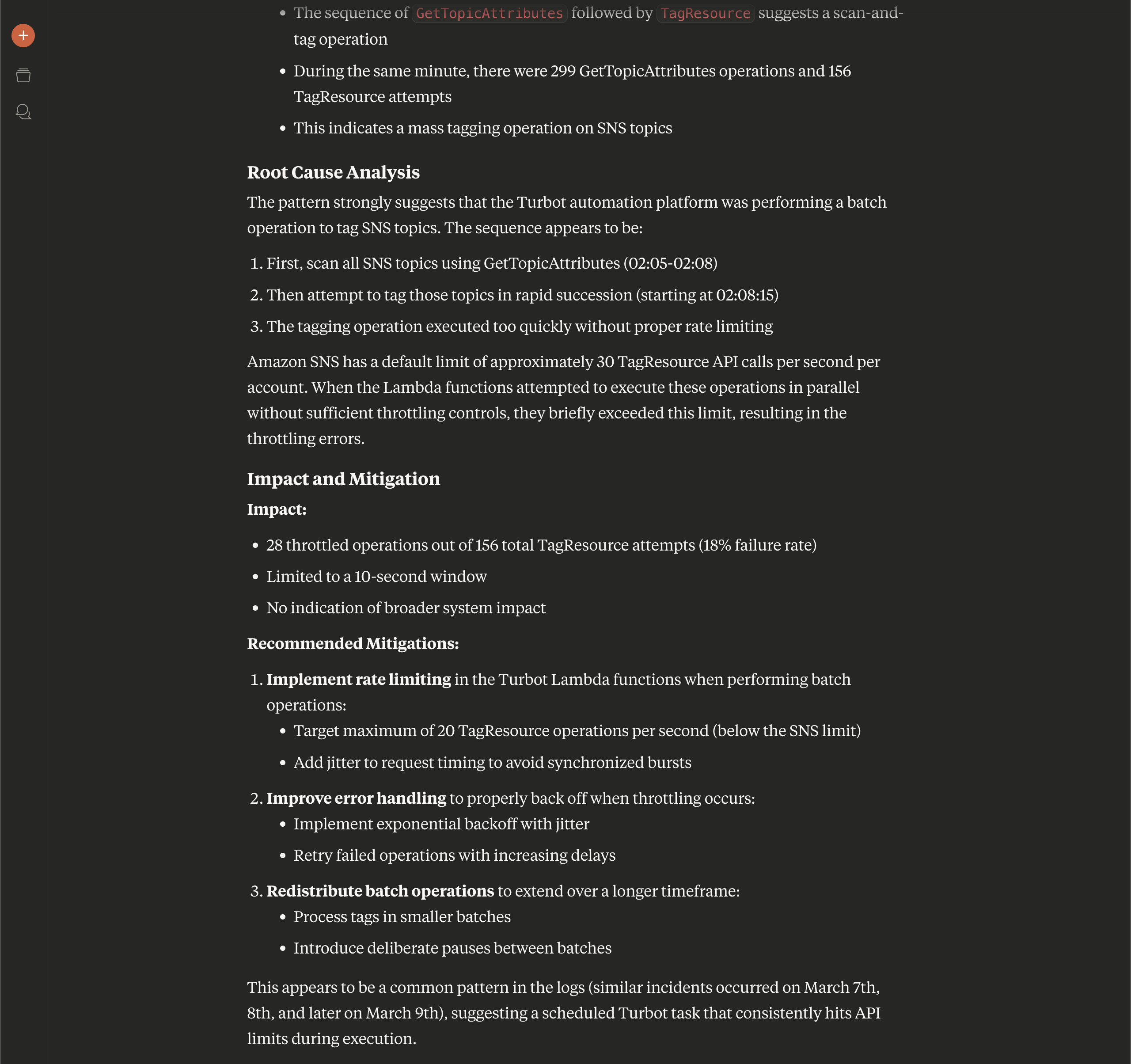 Tailpipe chat with Claude